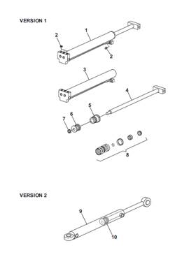 Grid hydraulic cylinder, assembly 9992456