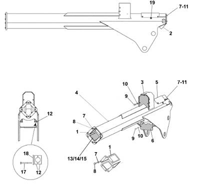 250 10m crane telescope arm assembly 9992789
