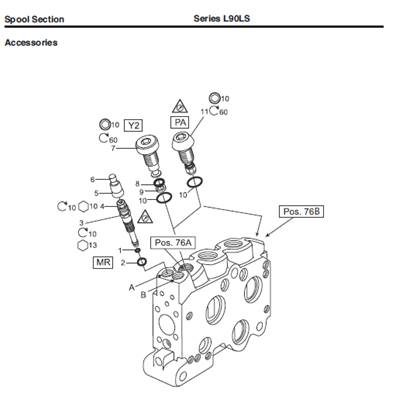 Hydraulic distributor, assembly 99929366