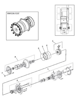 Rear feed motor, assembly 99929412