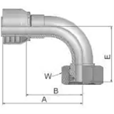 Crimp fitting Parker S 25 - 90° - Series 48 11C48-25-12