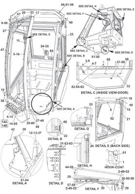 Cab protection, mounting 7019126S3
