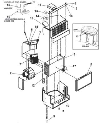 Cab air conditioning, assembly 7019495