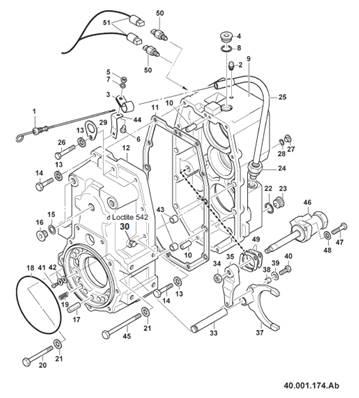 Transmission box, assembly 9902780S2