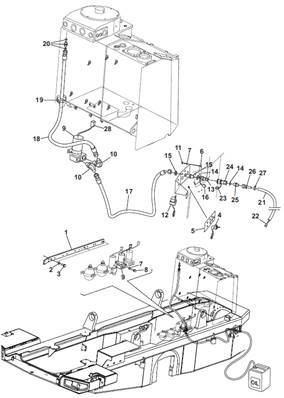 Hydraulic filling pump, mounting 9902867