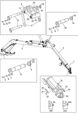 Crane 260 10m, assembly 9991039