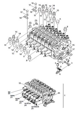 Crane distributor K170, assembly 9991207