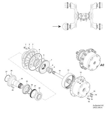 Bogie, reducer 9991290