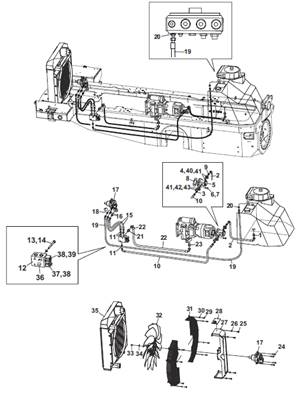 Hydraulic cooling, assembly 9991336S2