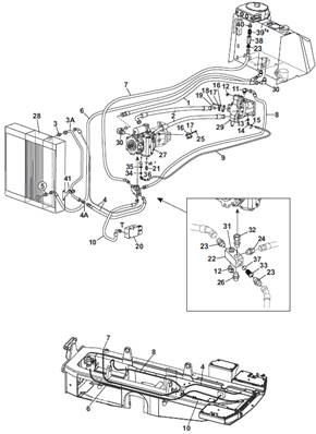 Transmission, hydraulic lines 9991960S2