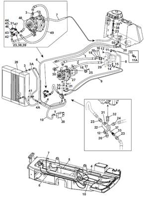 Transmission, hydraulic lines 9991961S2