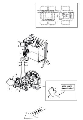 Transmission pump, hydraulic lines 9992056