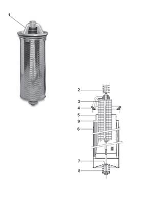 Hydraulic tank, filtration 9992063