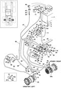 Rear drive motor, hydraulic lines 9992266S2