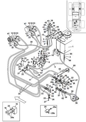 MSE08 forward drive motor, hydraulic lines 9992278S2