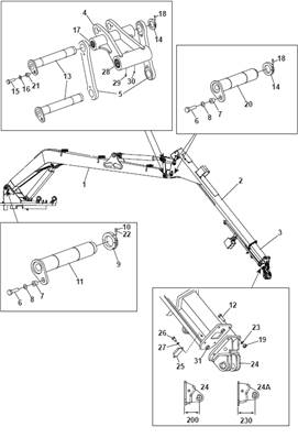 Crane 250 10m, assembly 9992289
