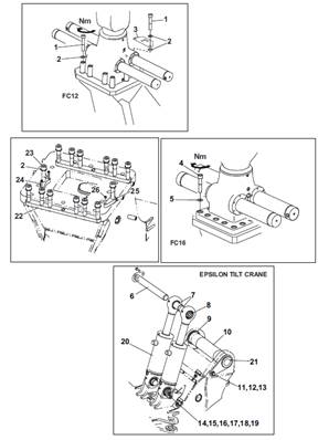 Crane foot, assembly 9992564