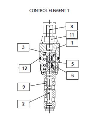 Harvesting head hydraulic pump, control valve 9992753