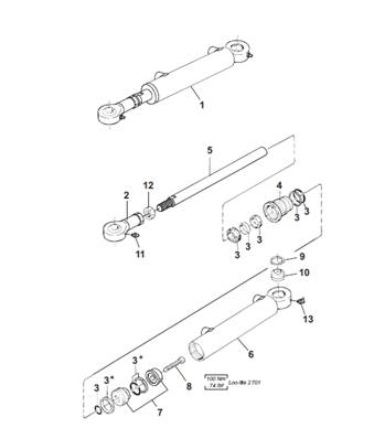 Step Hydraulic Cylinder Assembly 99929233