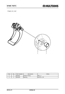Grapple arm, male 067036203