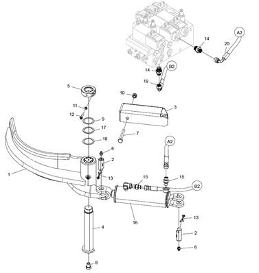 Lower delimbing knife assembly LM005352