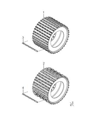 Feed Rollers aggressive, LM6000 LM999314