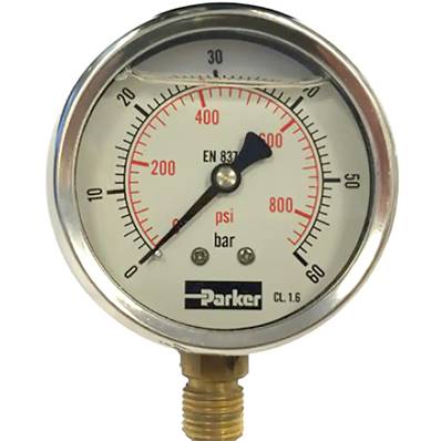Manometer panel Ø63 mm 0 - 400 bar Parker PGF0631400