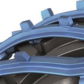 Pair of tracks bluetrack perfekt 26mm 1x1 for 700/50 Pewag 735461X1