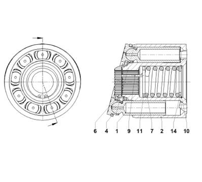 Crane hydraulic pump, rotation 02479613