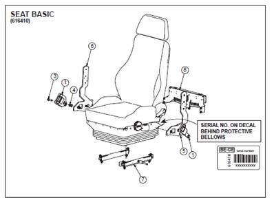 Seat 7000 BASIC, assembly 7036731