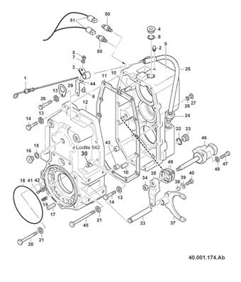 Transmission box, assembly 9903082S2