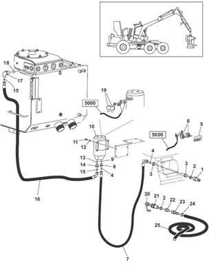Hydraulic tank, filling pump 9991908