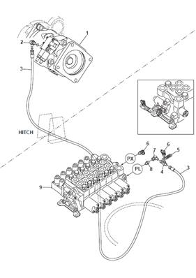 Crane hydraulic pump, control valve 9992067
