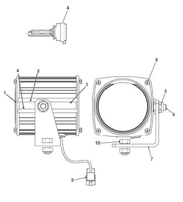 XENON work lights, mounting 9992101