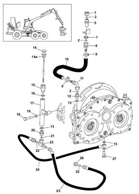 Distribution box, hydraulic lines 9992268