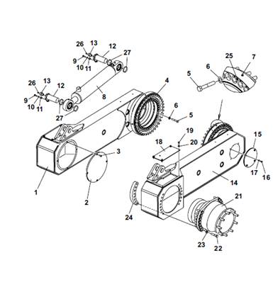 Rear pendulum arm, assembly 9992334