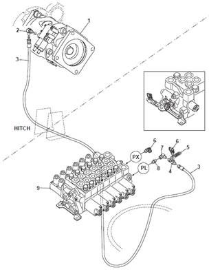 Crane hydraulic pump, control valve 9992736