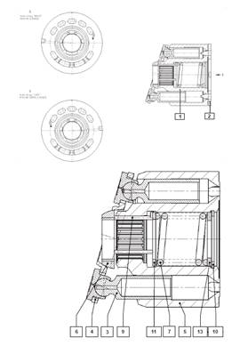 Crane hydraulic pump, rotation 9992760