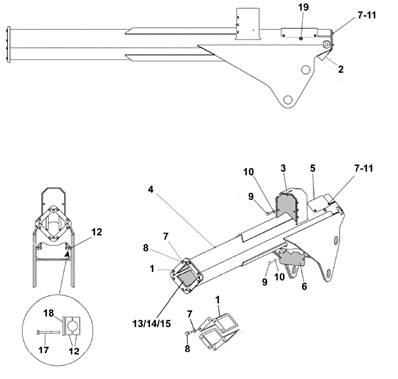 Crane 250 telescope arm 11m assembly 9992790