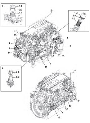 Diesel engine, assembly 9993015