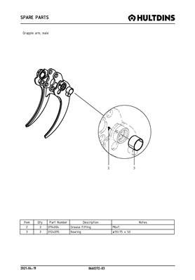 Grapple arm, male 066037203