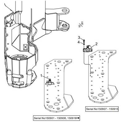 Cylinder bracket, bottom plate LM0068012