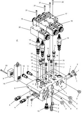 Left Manifold, assembly LM014808