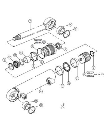 Hydraulic cylinder rollers 80/50 LM999032