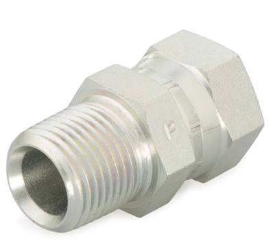 NPTF 1/8 Male Adapter - NPSM 1/8 Female Parker 0107-2-2