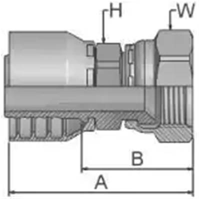 Crimp fitting Parker JIC 1/2 - Series 48 16848-5-6