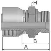 Crimp fitting Parker BSP 1/4 - Male - Series 48 1D948-4-4