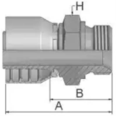Crimp fitting Parker BSP 3/8 - Male - Series 48 1D948-6-6