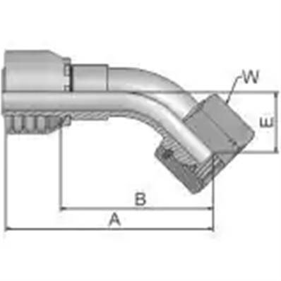 Crimp fitting Parker BSP 3/4  - 45° - Series 48 1EB48-12-12