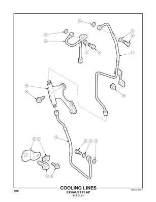 Cooling Lines, Exhaust Flap 9150481